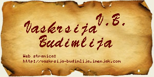 Vaskrsija Budimlija vizit kartica